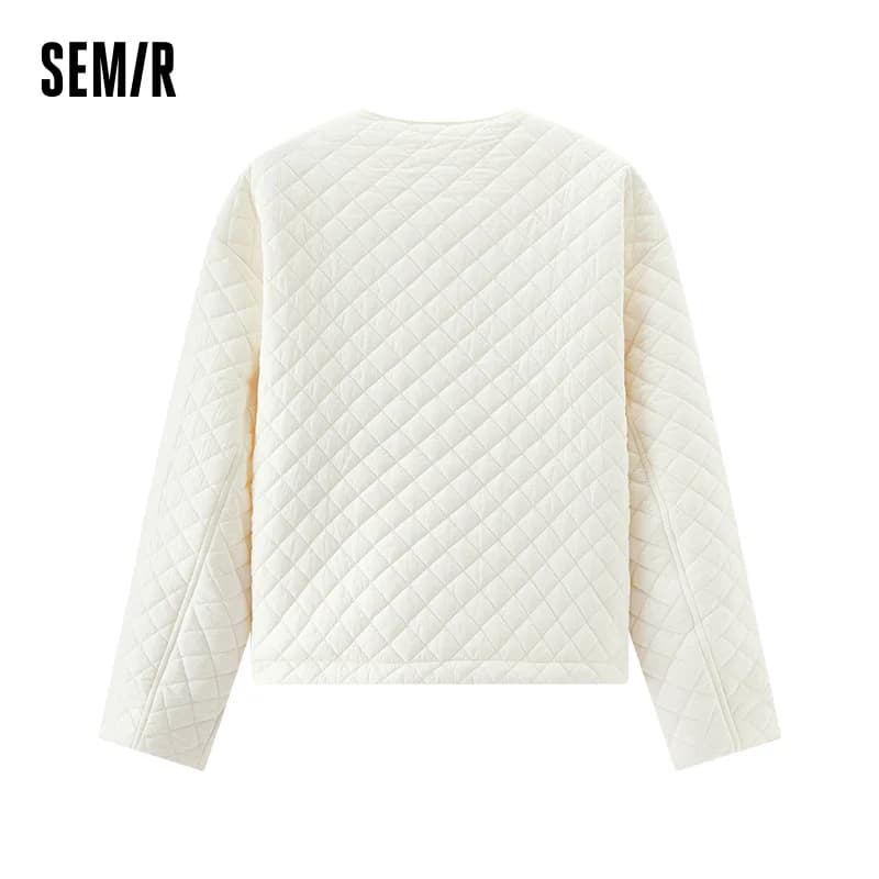 Semir manteaux femmes rembourré texturé diamant couche intérieure ample décontracté 2025 hiver cordo