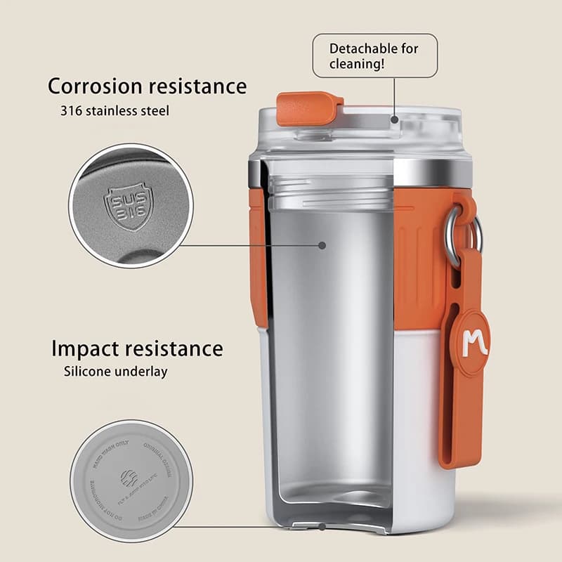 FEIJIAN tasse à café en acier inoxydable tasse à café tasse Thermos tasse de voyage Portable avec co
