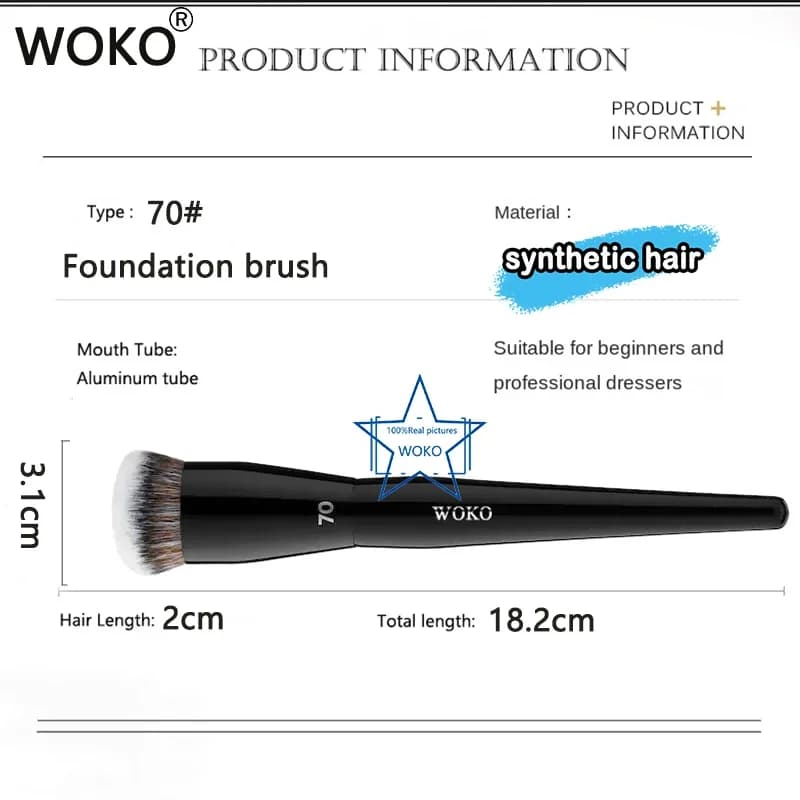 70 Pro grand fond de teint brosse crème fond de teint pinceau de maquillage potelé professionnel che
