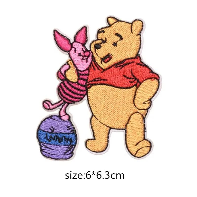Dessin animé Winnie l'ourson Patch brodé fer sur jolis patchs en tissu brodé bricolage vêtement déco