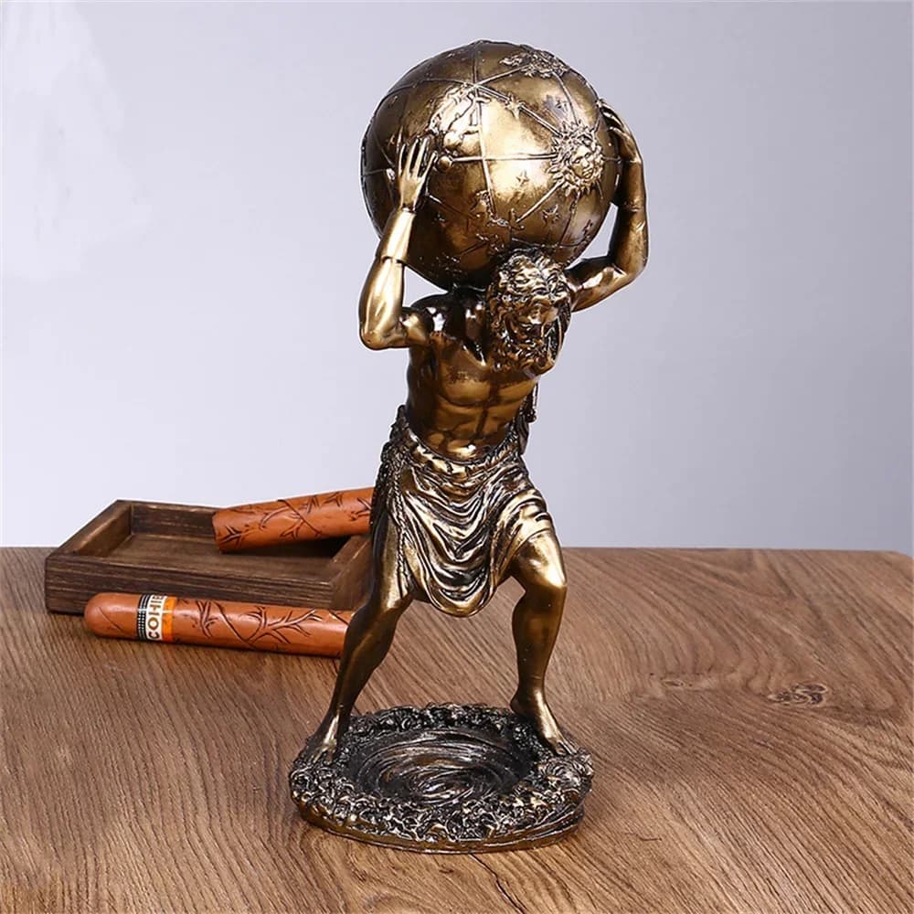 Statue d'Atlas grec de 19,5/29/33 cm, mythologie, Titans, dieu, sculptures et figurines en résine, d