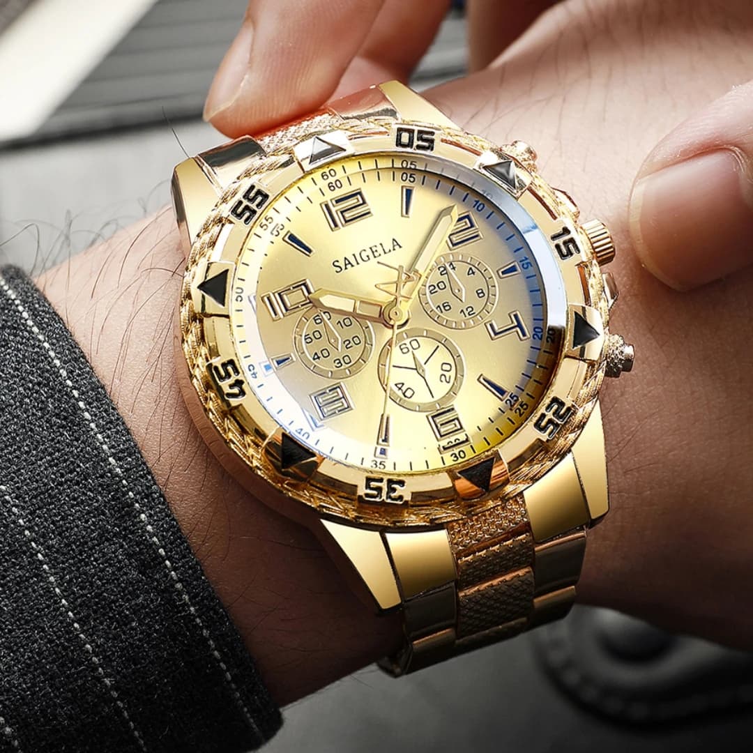 4 pièces/ensemble montres pour hommes mode cadran arabe bracelet en acier montre à Quartz ensemble (