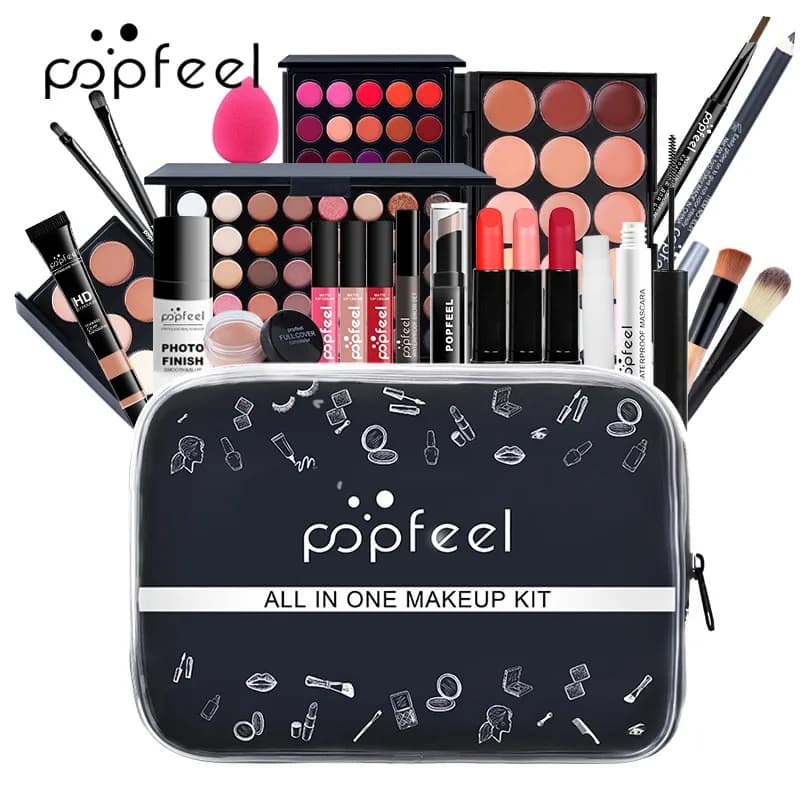 POPFEEL-Kit de Maquillage Tout-en-Un pour Femme, Ensemble Complet, avec Fard à Paupières, Eyelblogue