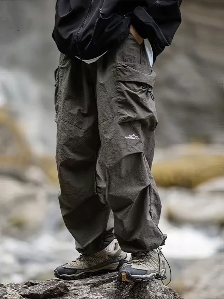 Vintage Baggy randonnée Cargo pantalon hommes imperméable Sport décontracté Jogging Sping été Parach