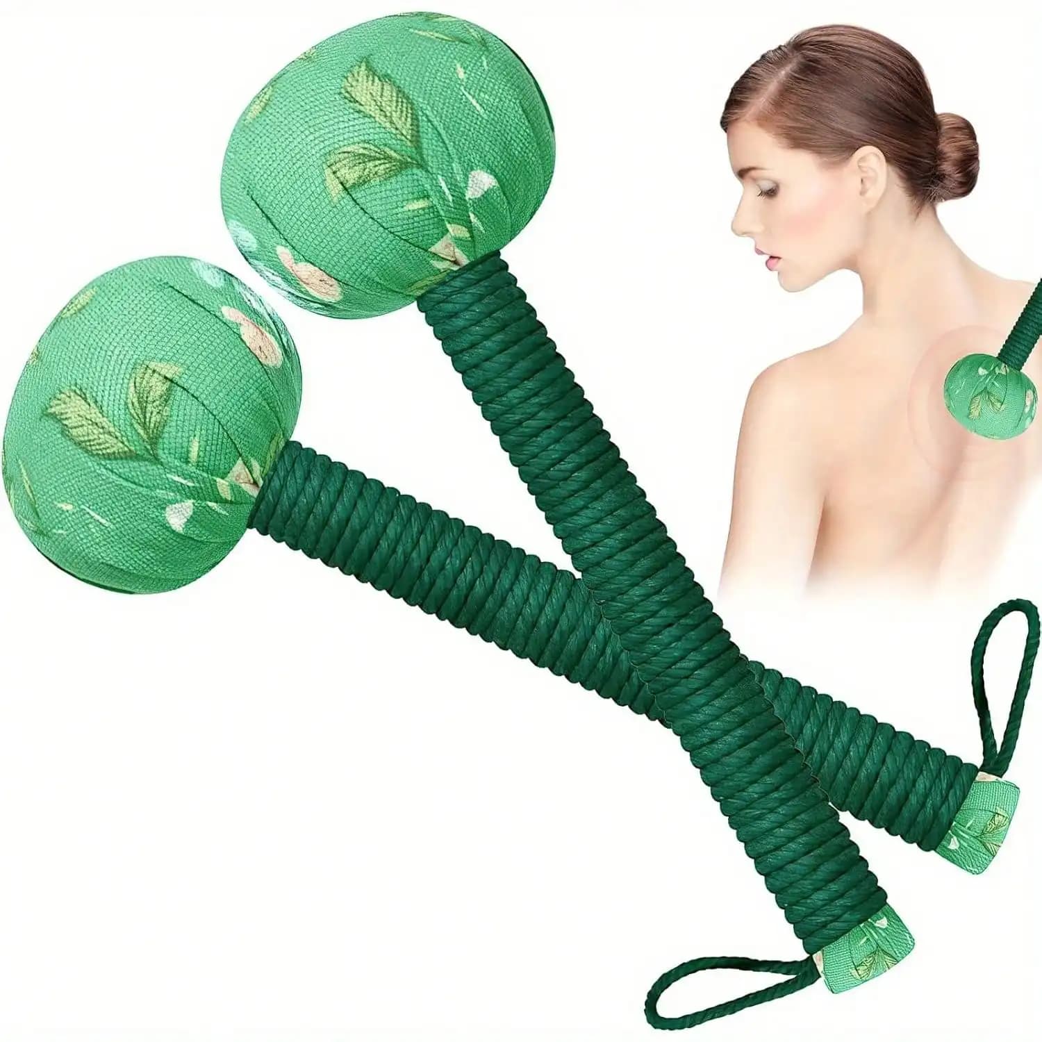 Marteau de massage en bois d'absinthe à long manche pour le drainage lymphatique – Soulagement manue