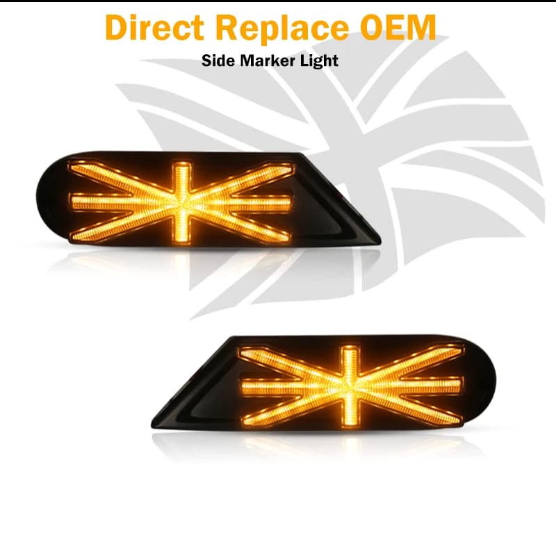 IJDM-Clignotant dynamique séquentiel à LED, feu de position latéral pour garde-boue, ambre, assembla