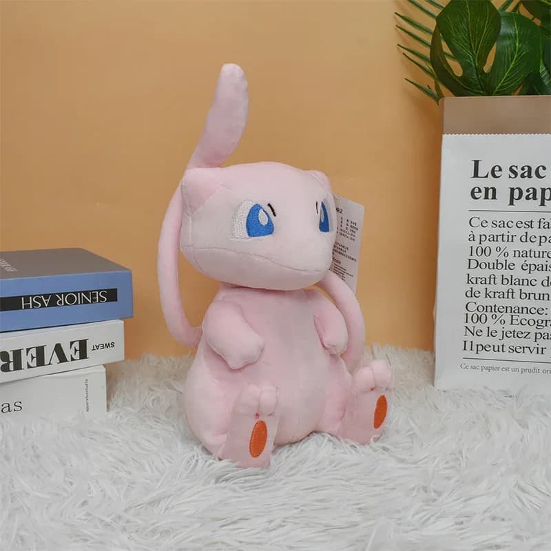 Peluche Pokémon Mew, peluche kawaii de dessin animé Go dex Mew, jouets en peluche doux, poupée anime