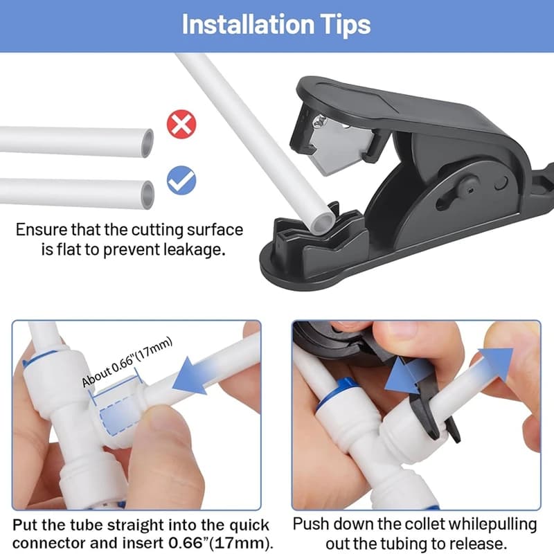 Kit de conduite d'eau de réfrigérateur, filtre de système d'osmose de barrage de machine à glaçons, 
