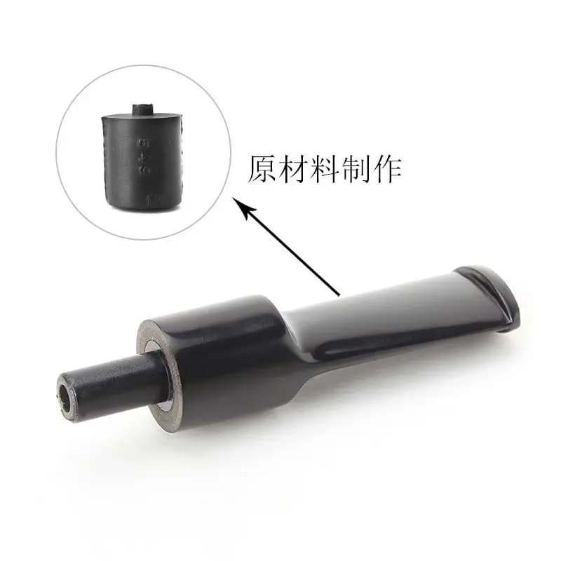 Embouts de Pipe à struction er en Acrylique Noir, Tige pour Filtre de 9mm, Porte-Pipe, Incurvé, Droi