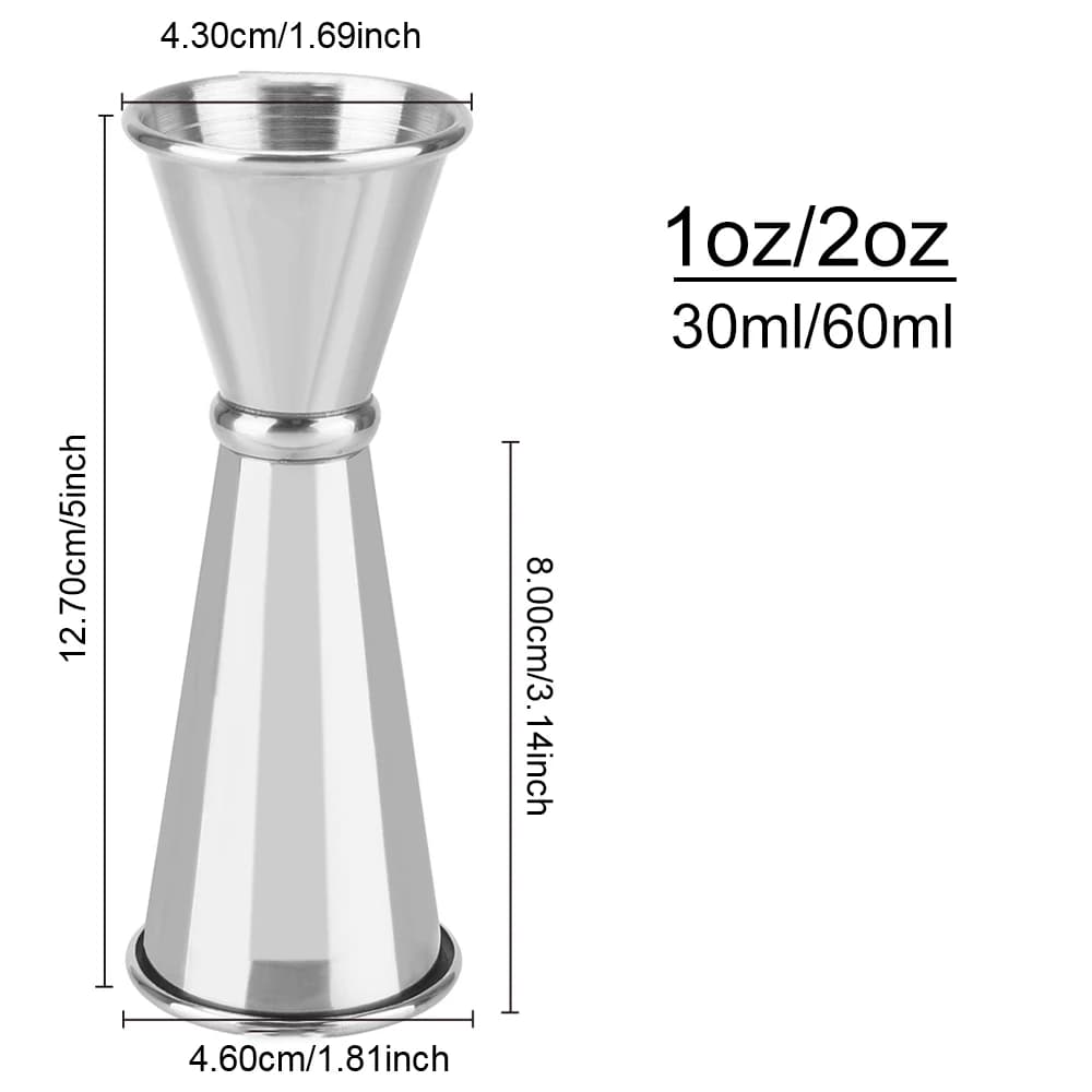 Tasse à mesurer Double face 1oz/2oz, tasse à mesurer Mojito en acier inoxydable, conception japonais
