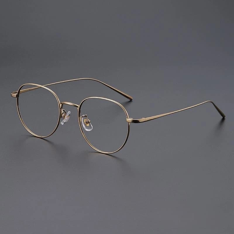 FIRADA mode confort lunettes de luxe rétro rond titane lunettes optique Prescription lunettes cadre 