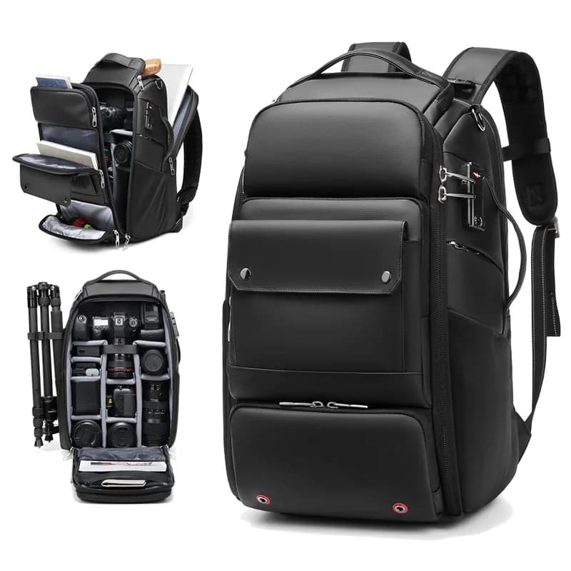 Sac à dos professionnel pour appareil photo reflex pour hommes, avec trépied, détachable dans un ant