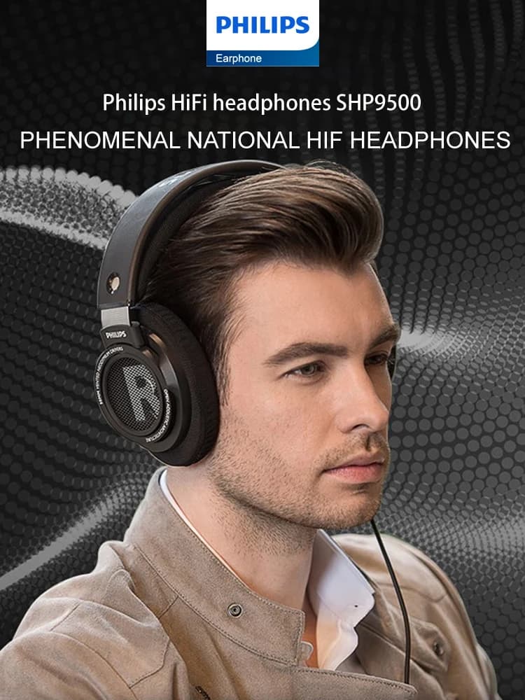 Philips Original SHP9500 casque filaire HiFi stéréo HD micro appel écouteurs sport course casque iPh