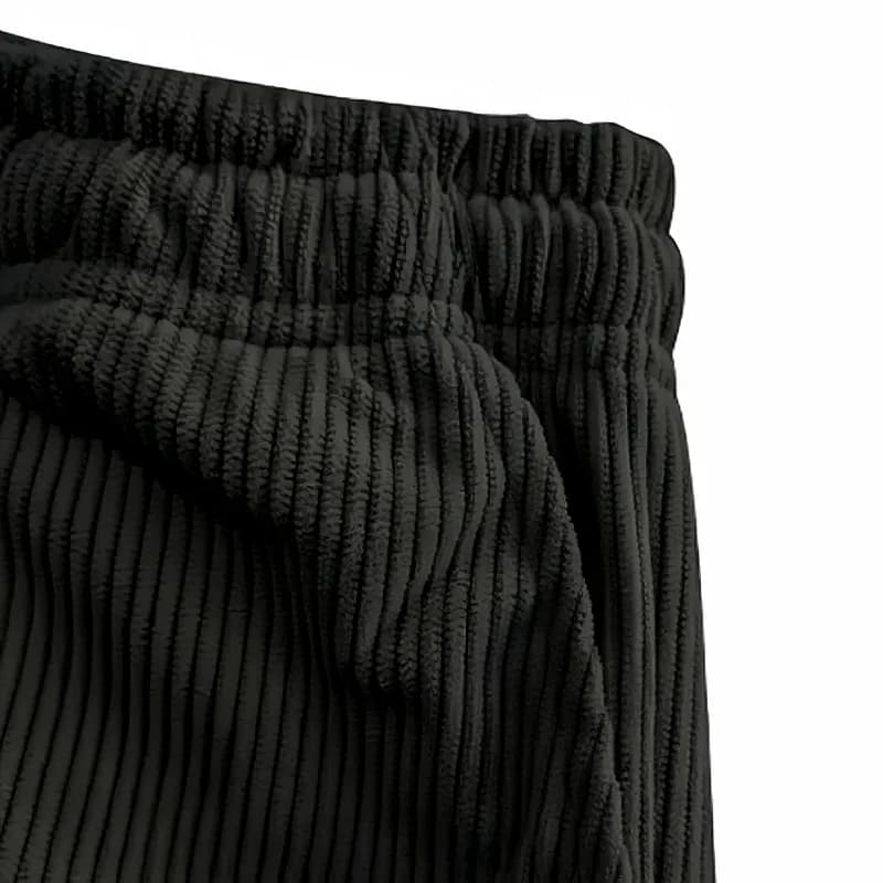 Nouveauté 2026 Pantalon décontracté en velours côtelé pour homme, coupe ample et droite, style stree