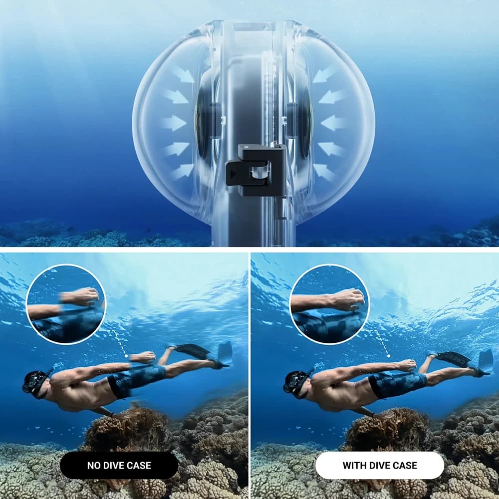 Étui de plongée pour Insta360 X4, boîtier étanche pour Insta360 X4, étui de plongée Invisible sous-m