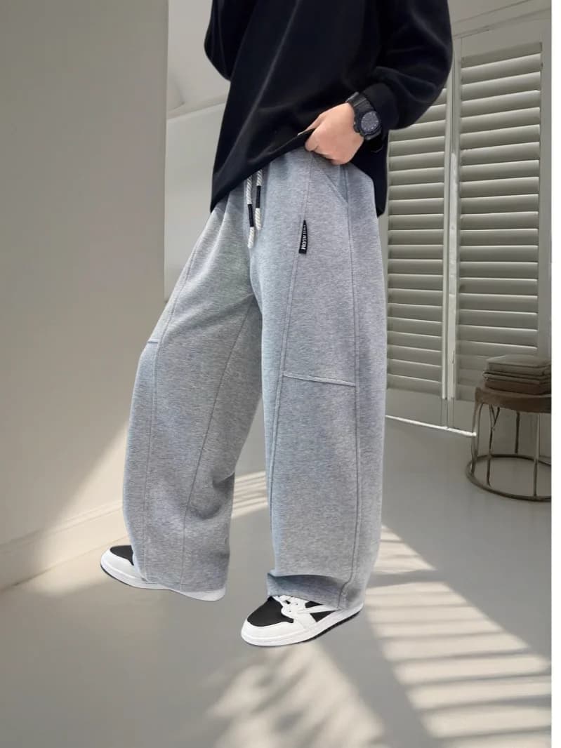 Nouveau pantalon décontracté pour enfants Printemps 2026 – Pantalon de survêtement noir à taille éla