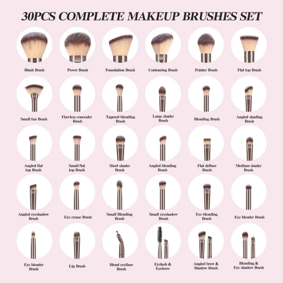 MAANGE-Ensemble d'éponges bouffantes avec sac, kit d'outils de maquillage, fond de teint, fard à bar