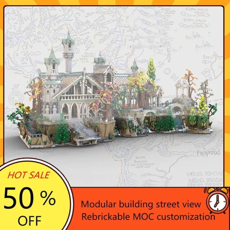 Extension de base de montagne modulaire MOC, modèle créatif de vue sur la rue, puzzle personnalisé, 