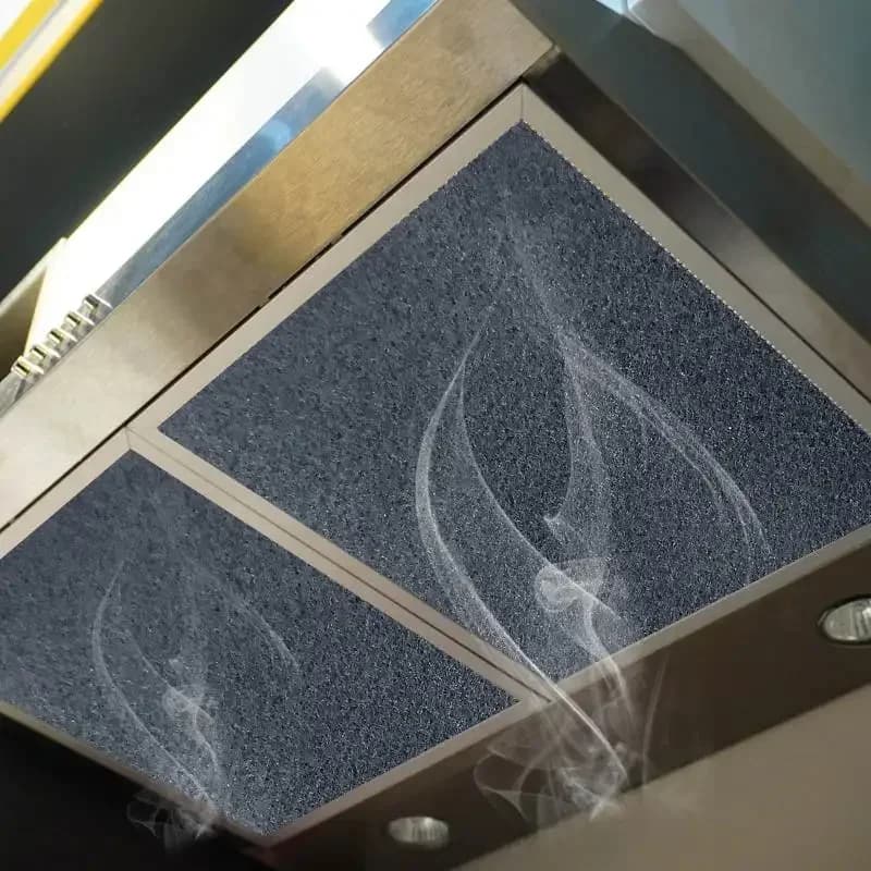 Extracteur de hotte de cuisine noire, filtre à charbon actif en coton pour ventilateur d'échappement