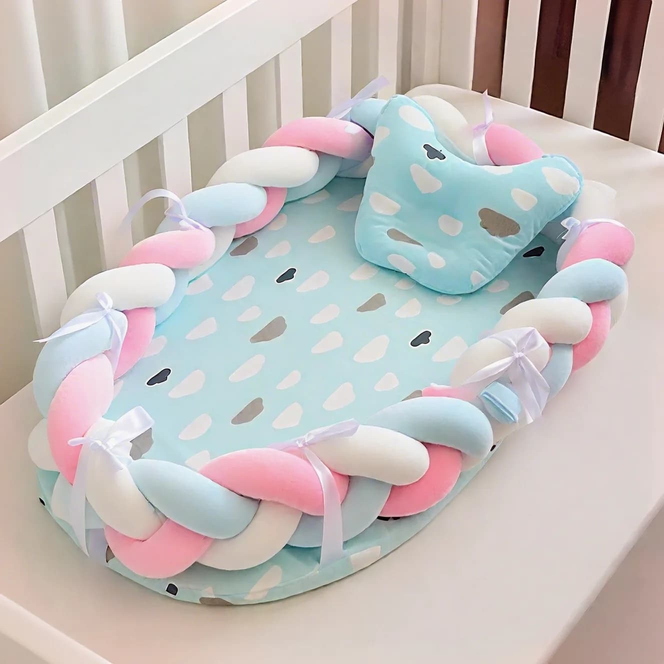 Nid de lit pour bébé, couffin pour nouveau-né, avec clôture, pare-chocs, berceau pour bébé, pour dor