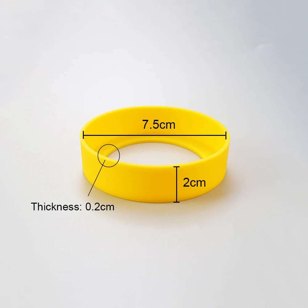 Couvercle inférieur de tasse en Silicone, 28 couleurs, 7.5CM, 75MM, anneau inférieur de tasse, manch