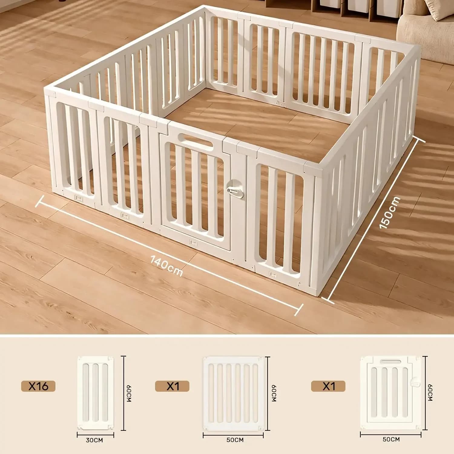 Parc pour bébé et tout-petit, barrière de sécurité pour bébé, parc pour bébé pour l'intérieur et l'e