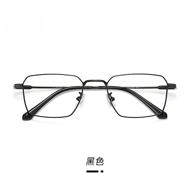 Monture de lunettes en titane pour hommes, grand visage, Ultra légère, polygonale, Prescription opti