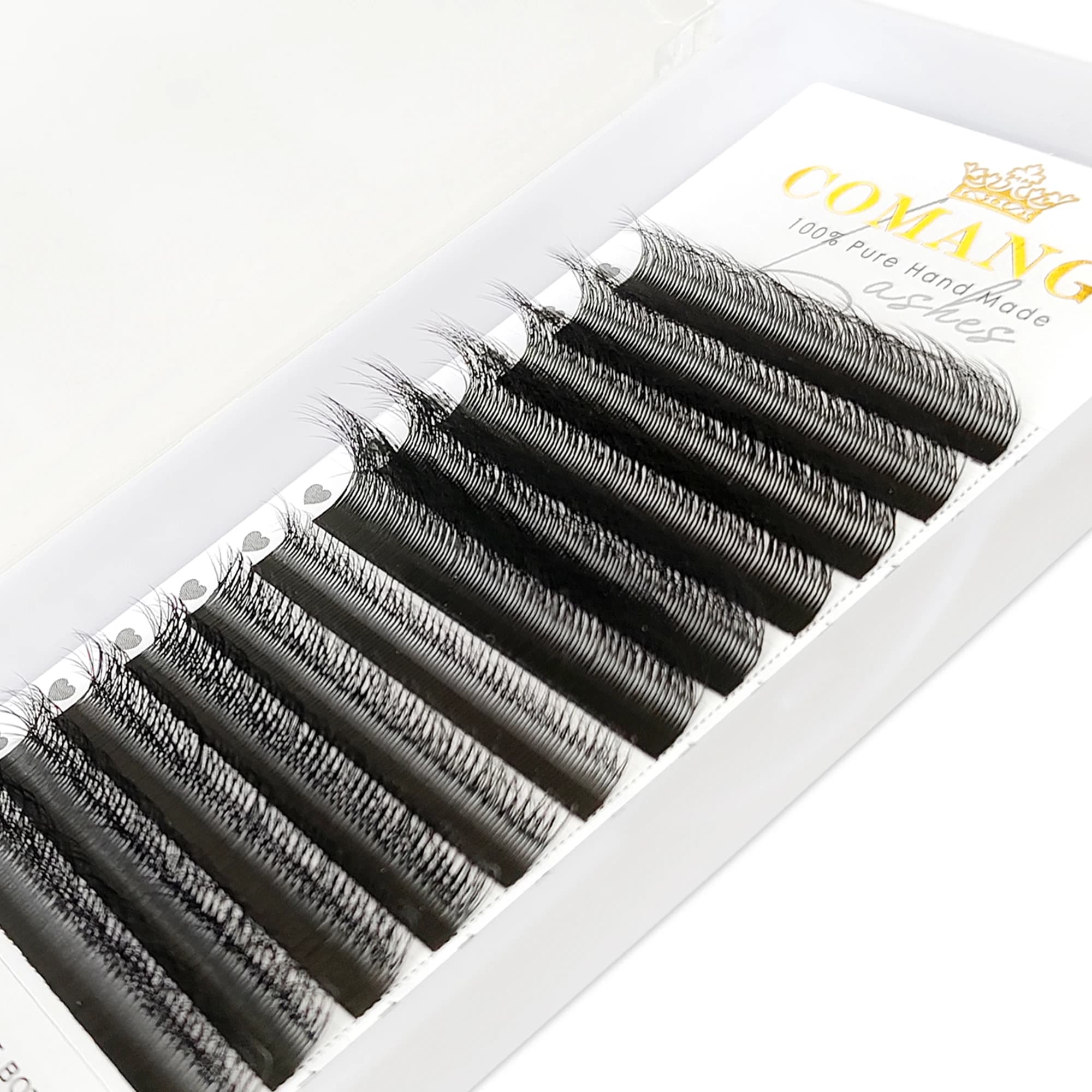 CoMango 5D fox YY shape eye lashes extension C/D curl professional black fox eye style lash high qua