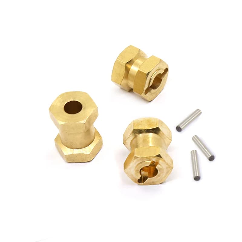 Adaptateur de roue hexagonale élargie d'essieu 12mm/15mm/17mm, 4 pièces, pour voiture sur chenilles 