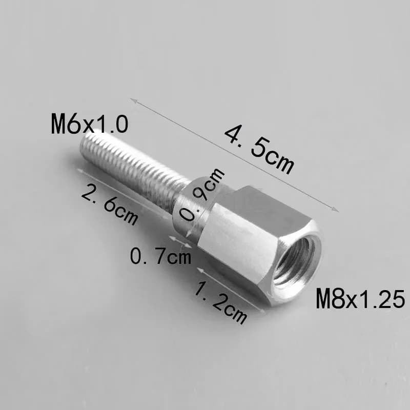 Adaptateur de rétroviseur pour moto et Scooter, M8, 8mm à 6mm, M6, mâle et femelle, filetage droit, 