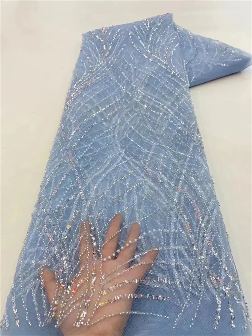 Tissu de dentelle africaine de luxe brodé de sequins 2026, haute qualité, pour marié, mariage nigéri