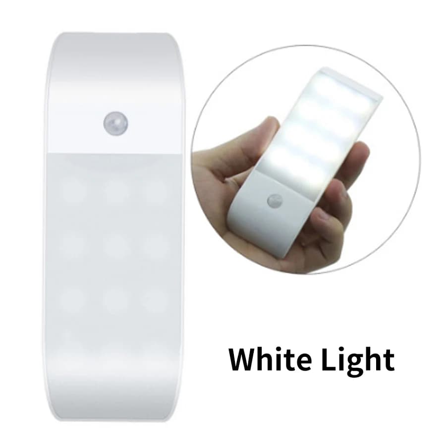 Détecteur de mouvement LED veilleuse sans fil Rechargeable alimenté LED armoire lampe pour chambre c