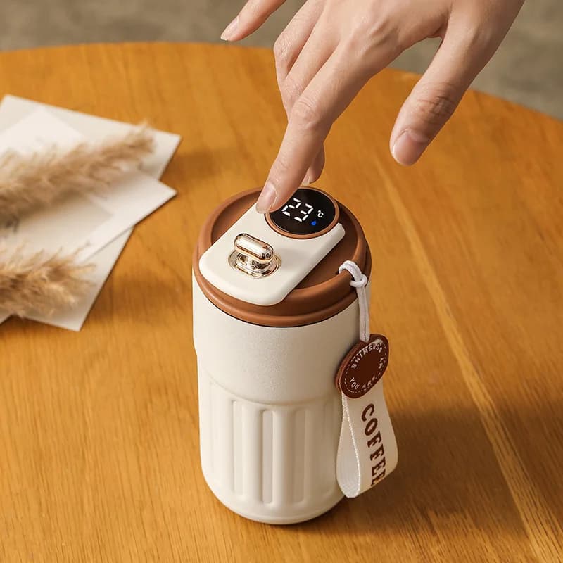Bouteille Thermos de 450ml, affichage intelligent de la température, tasse sous vide en acier inoxyd