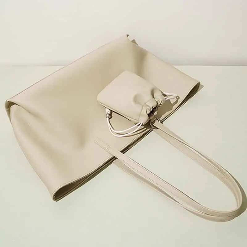 Sac à main à bandoulière Portable en cuir véritable pour femmes, fourre-tout de grande capacité insp