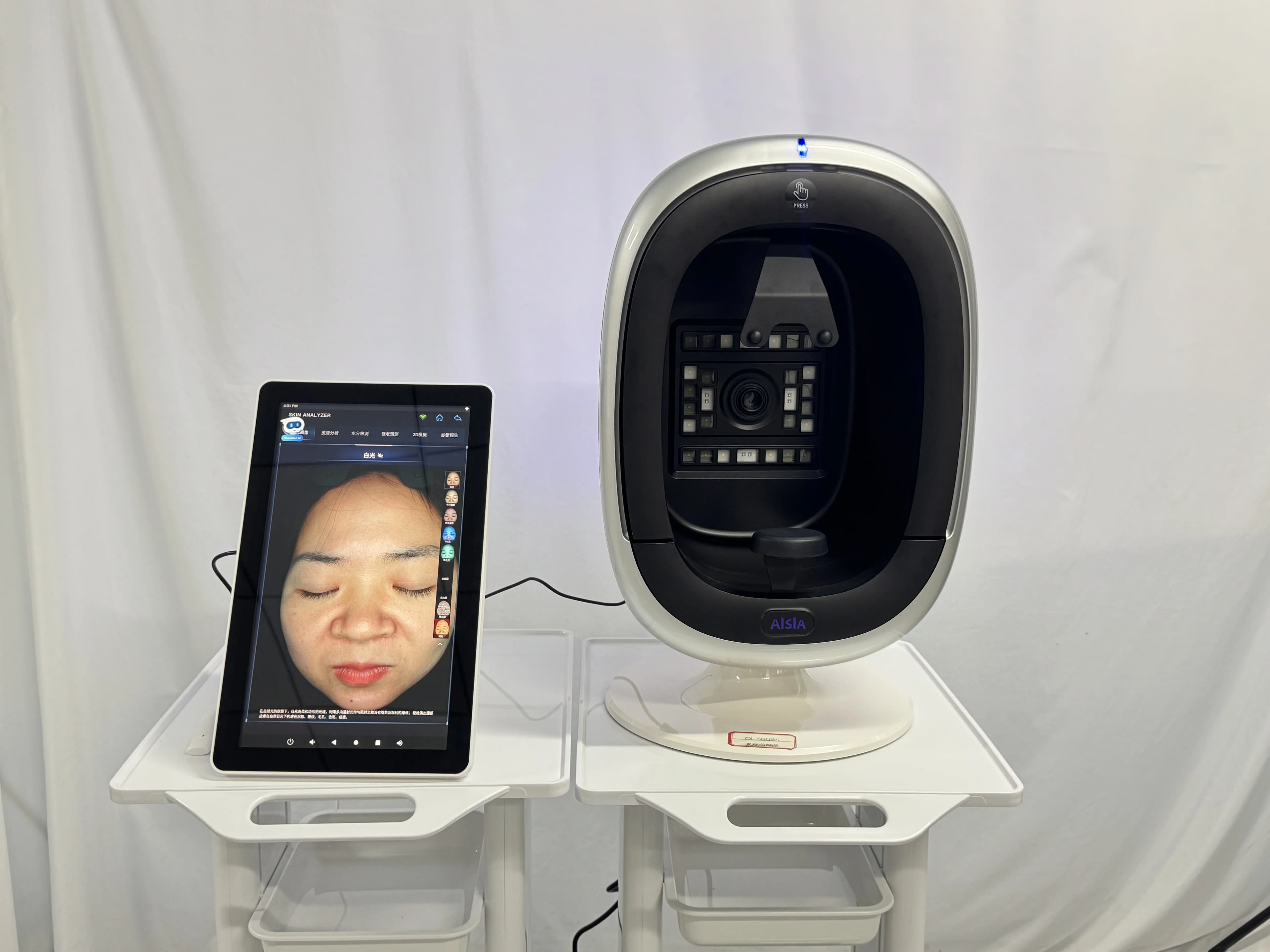Nouvelle Machine d'analyse de peau du visage 3D AI, 15.6 pouces, 9 spectres lumineux, Scanner d'anal
