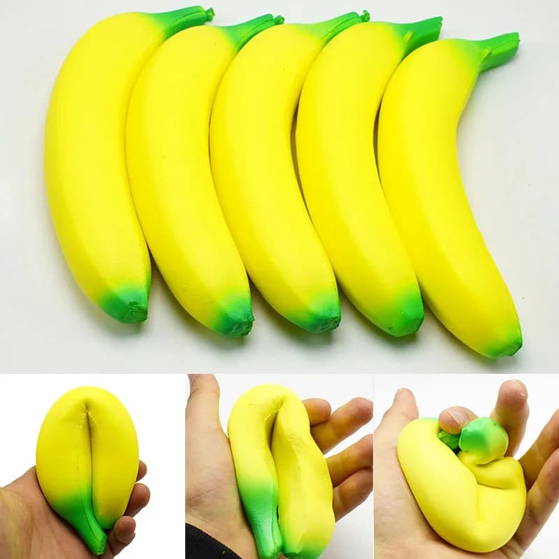 Jouets banane Squishy Anti-stress, Jumbo à montée lente, jouet à presser aux fruits, drôle, Anti-Str