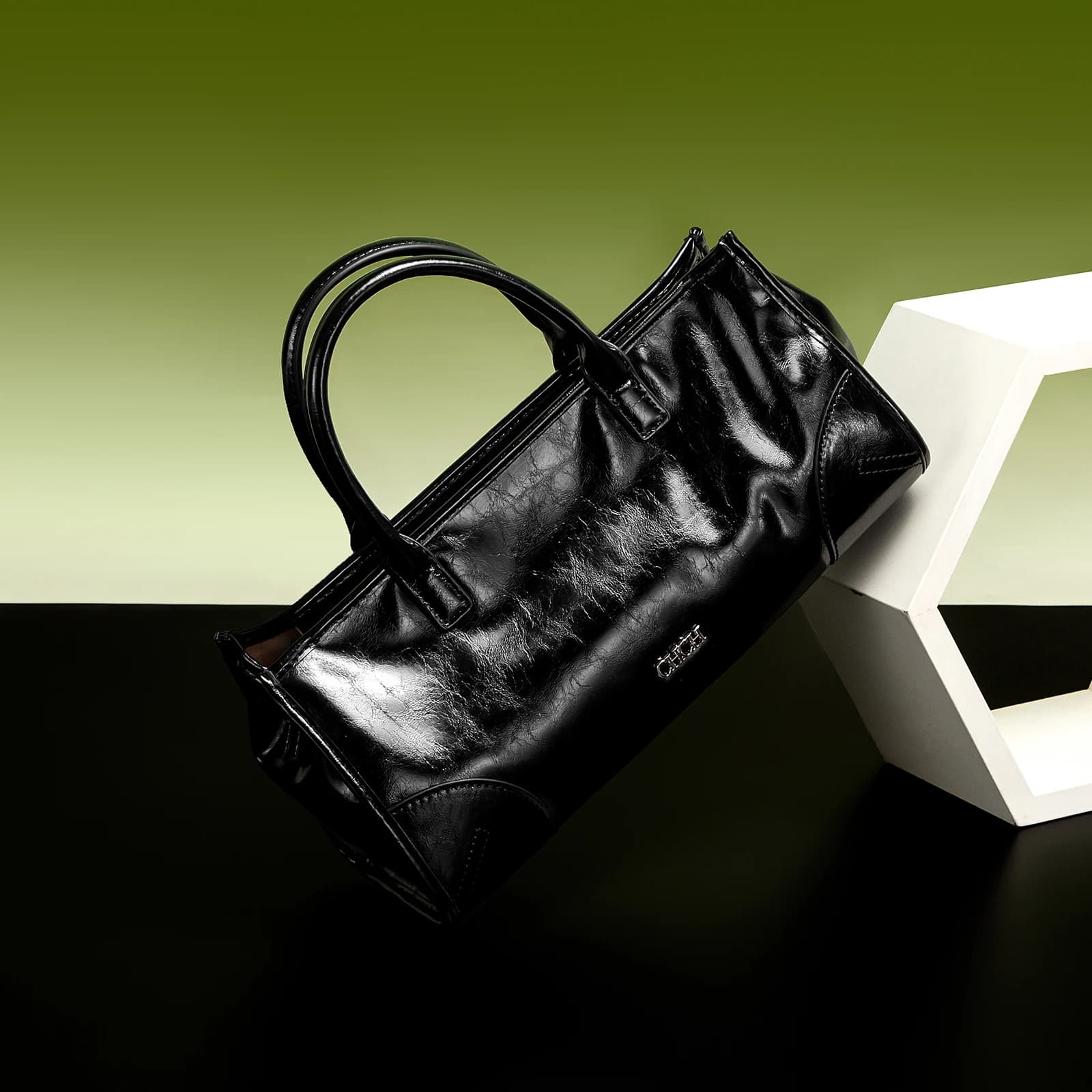 CHCH sac à bandoulière pour femme nouveau sac bâton motif marbre noir bandoulière détachable