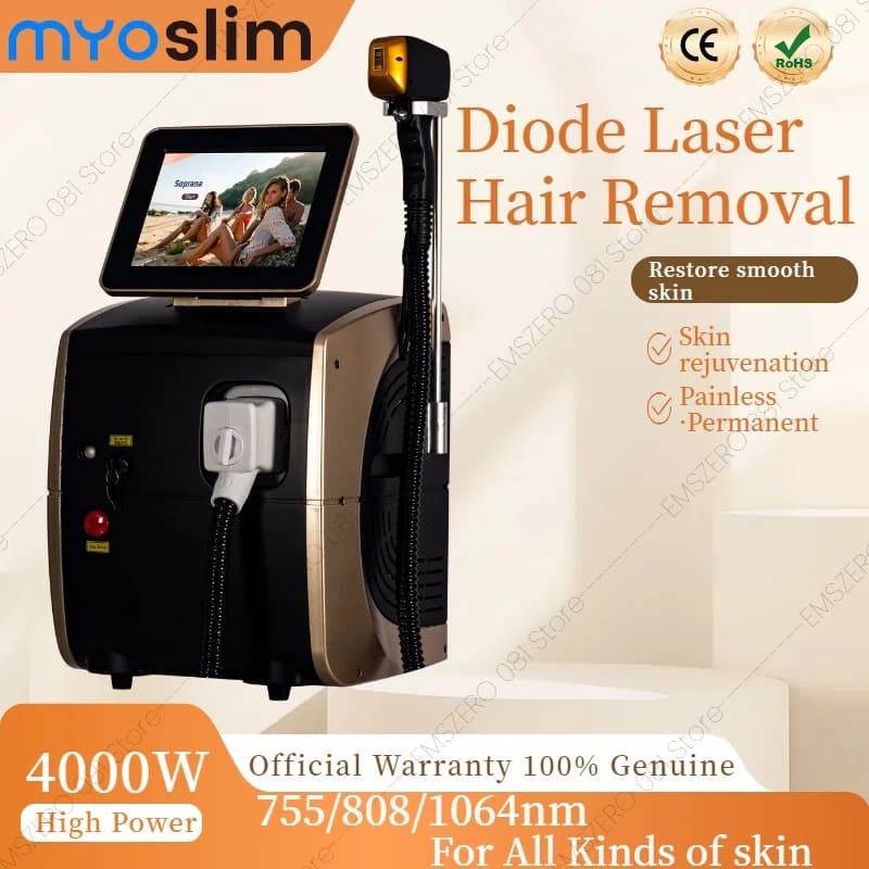 Appareil d'épilation laser à diode 808 nm 5000W pour le visage, Alexandrite, Épilation physique perm