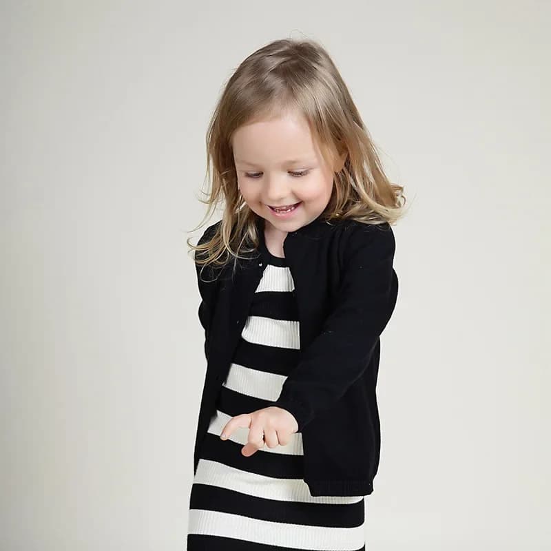 Cardigan en tricot pour filles et garçons, pull en coton pour enfants, vêtements de printemps, haut 