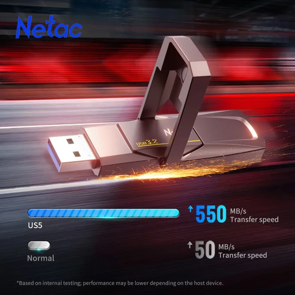 Netac USB 3.2 clé USB à semi-conducteurs 128GB 256GB 512GB 1TB 520 mo/s Type C clé USB livraison gra
