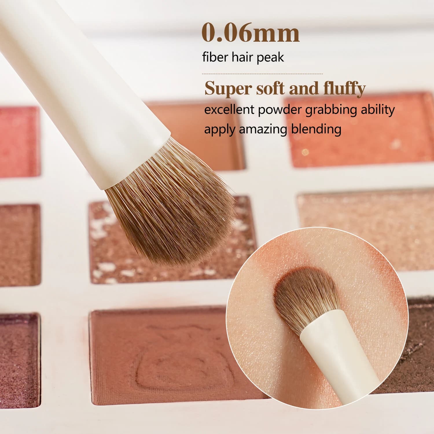 BEILI 15 pièces Beige Premium synthétique pinceaux de maquillage ensembles fond de teint correcteur 