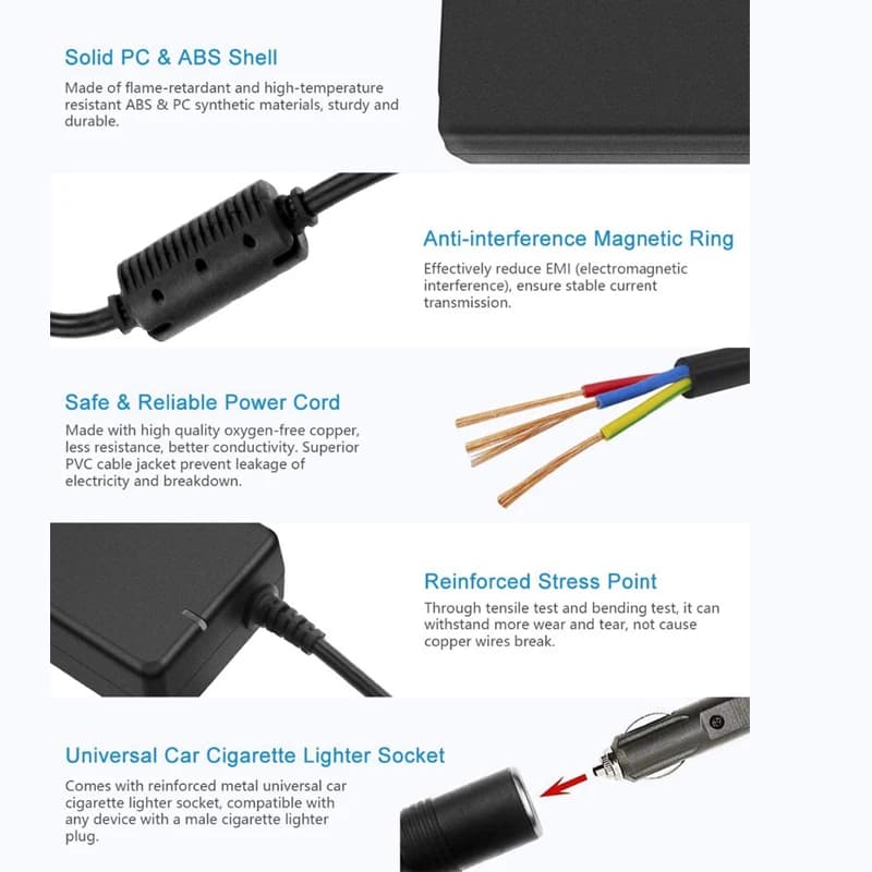 Adaptateur secteur pour allume-cigare Laguna, convertisseur d'alimentation pour voiture, DC 110V, 22