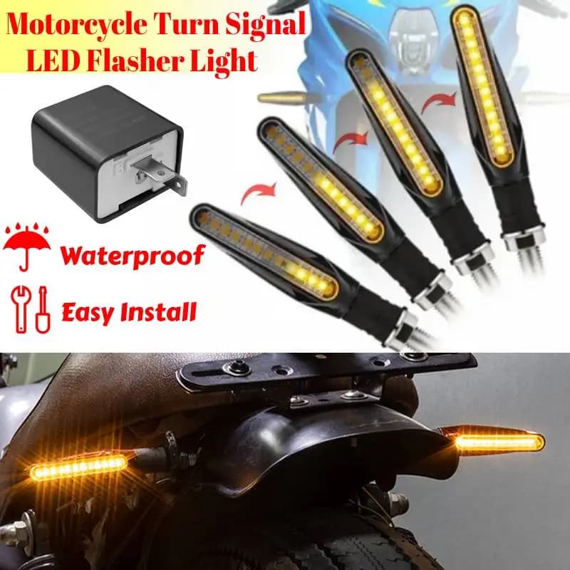 Clignotant de moto universel DRL ambre indicateur de clignotant dynamique 12V LED feu clignotant de 