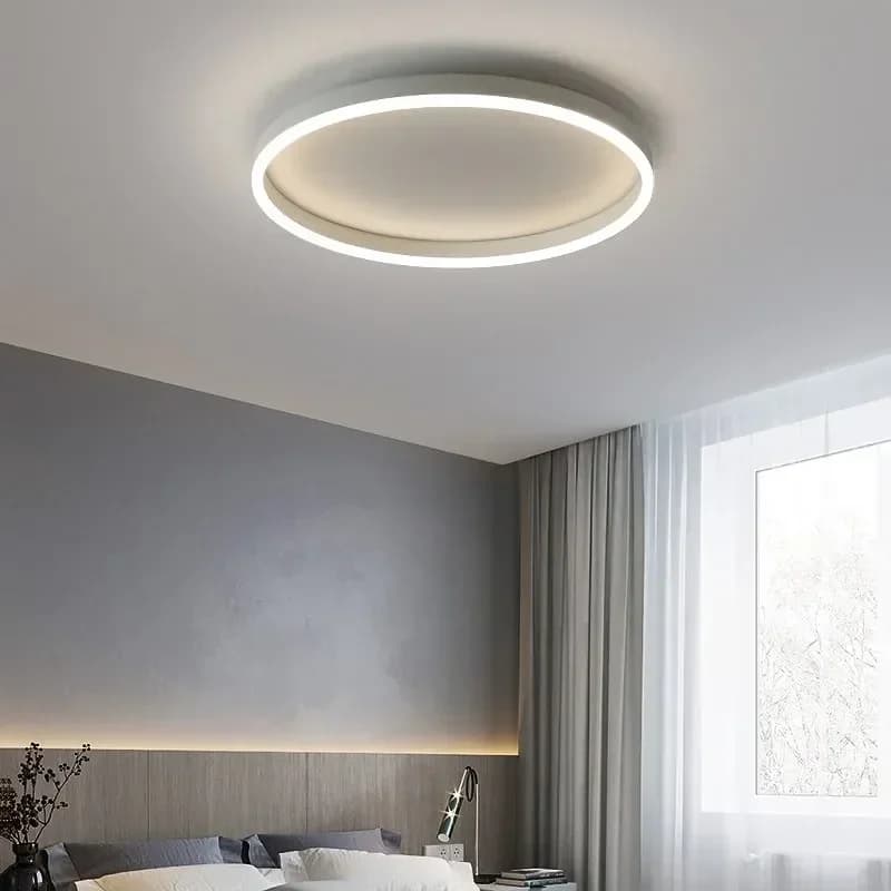 Plafonnier LED Circulaire en Métal Acrylique au Design Nordique Moderne, Luminaire Décoratif de Plaf