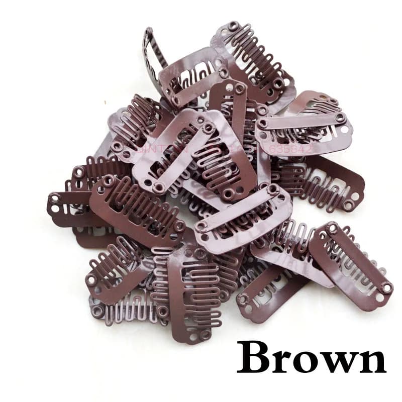 Mini pinces pour extension de cheveux, 100 pièces, 23mm, peignes en acier inoxydable, pour perruque,