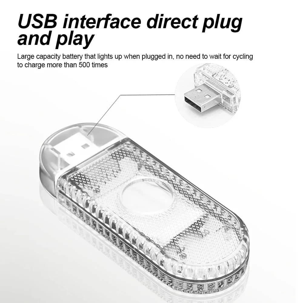 1/2X LED tactile lumière Mini sans fil voiture éclairage intérieur Auto toit plafond lampe de lectur