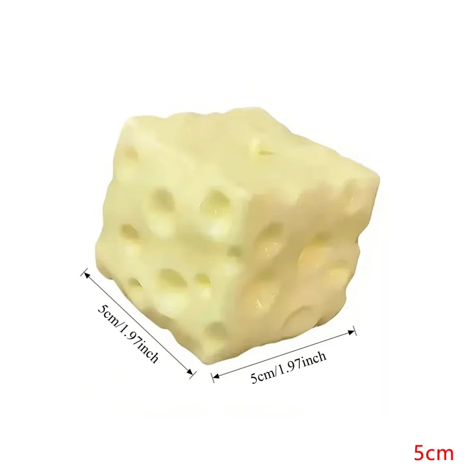 Jouet Squishy en forme de fromage simulé à remontée lente, Gadget anti-stress de bureau, Ornement à 