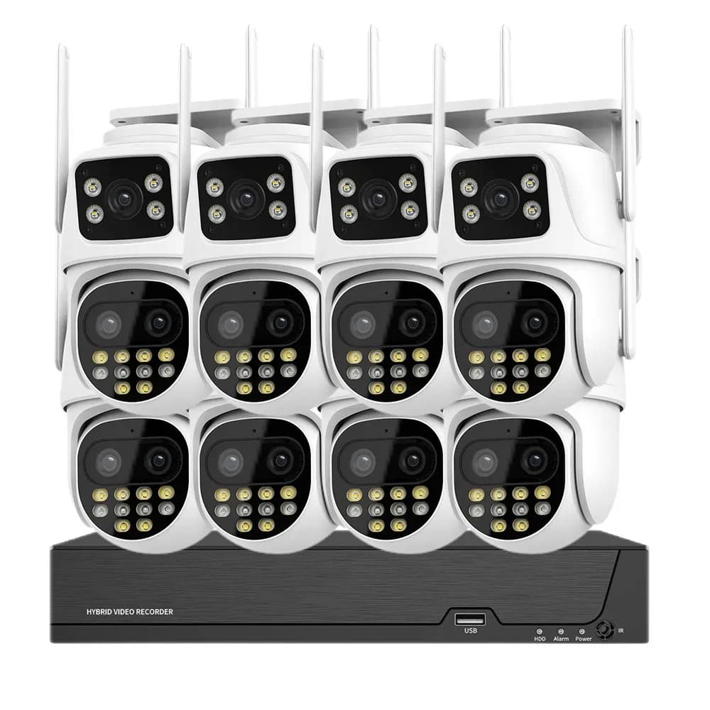 Kit NVR WIFI 6MP, caméra de sécurité extérieure étanche, système de surveillance, kit de caméra sans