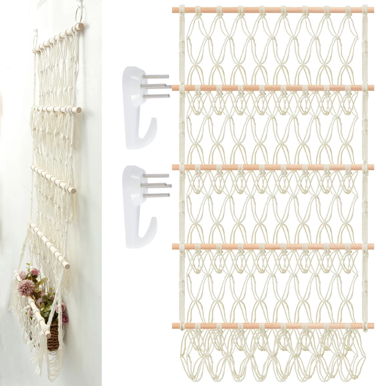 Filet de rangement pour jouets en peluche à 4 couches, filet de rangement pour animaux en peluche de