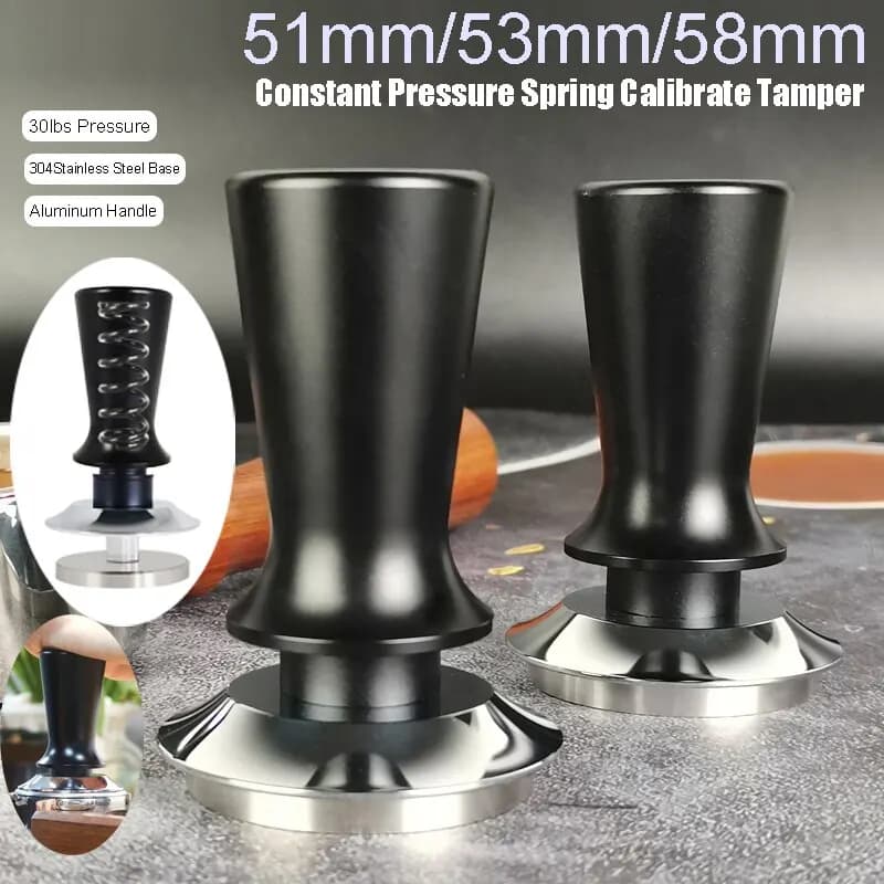 51mm 53mm 58mm Espresso Tamper Barista Café Tamper avec calibré à ressort en acier inoxydable